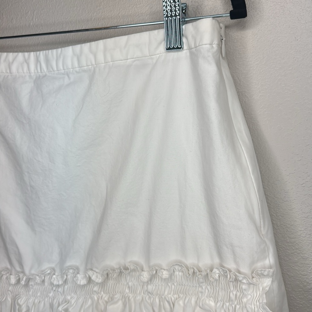 J. Crew‎ Ruffle Skirt in White Cotton-Poplin - size 8 - Picture 5 of 15